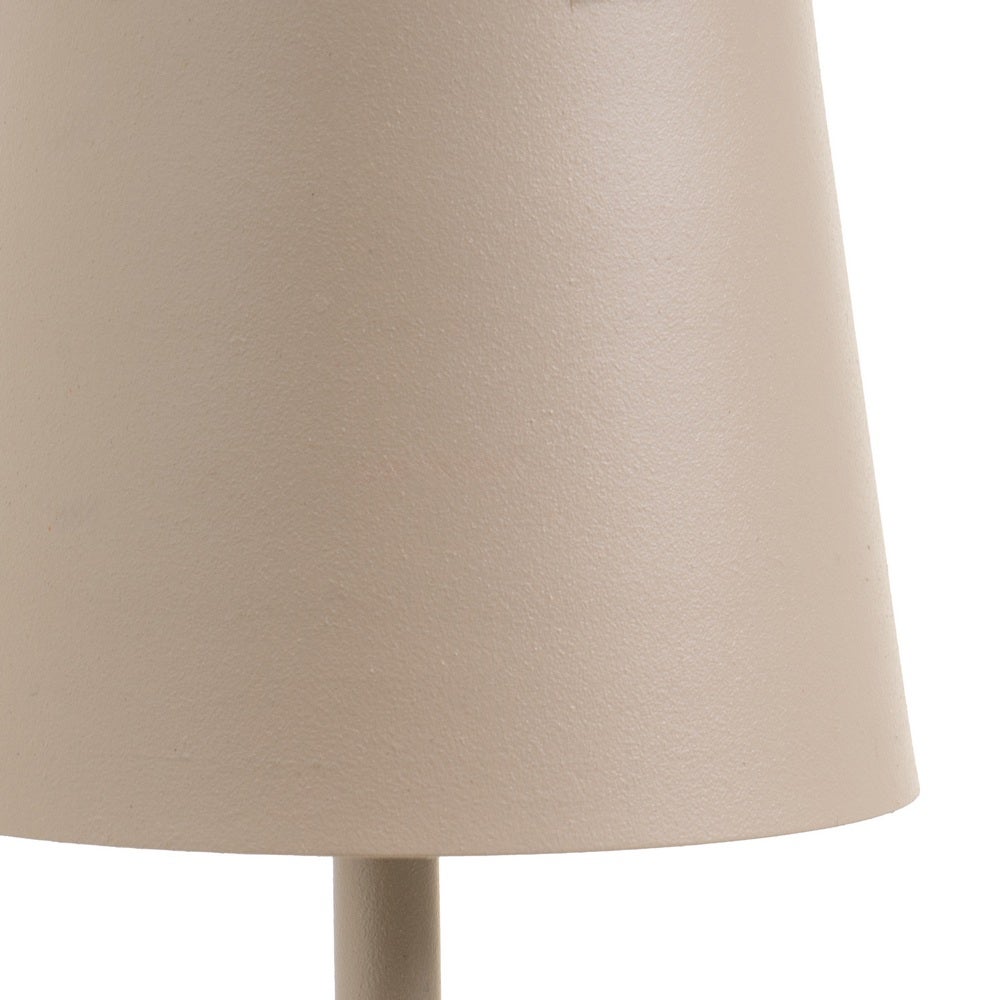 Lámpara LED de metal greige de 27 cm