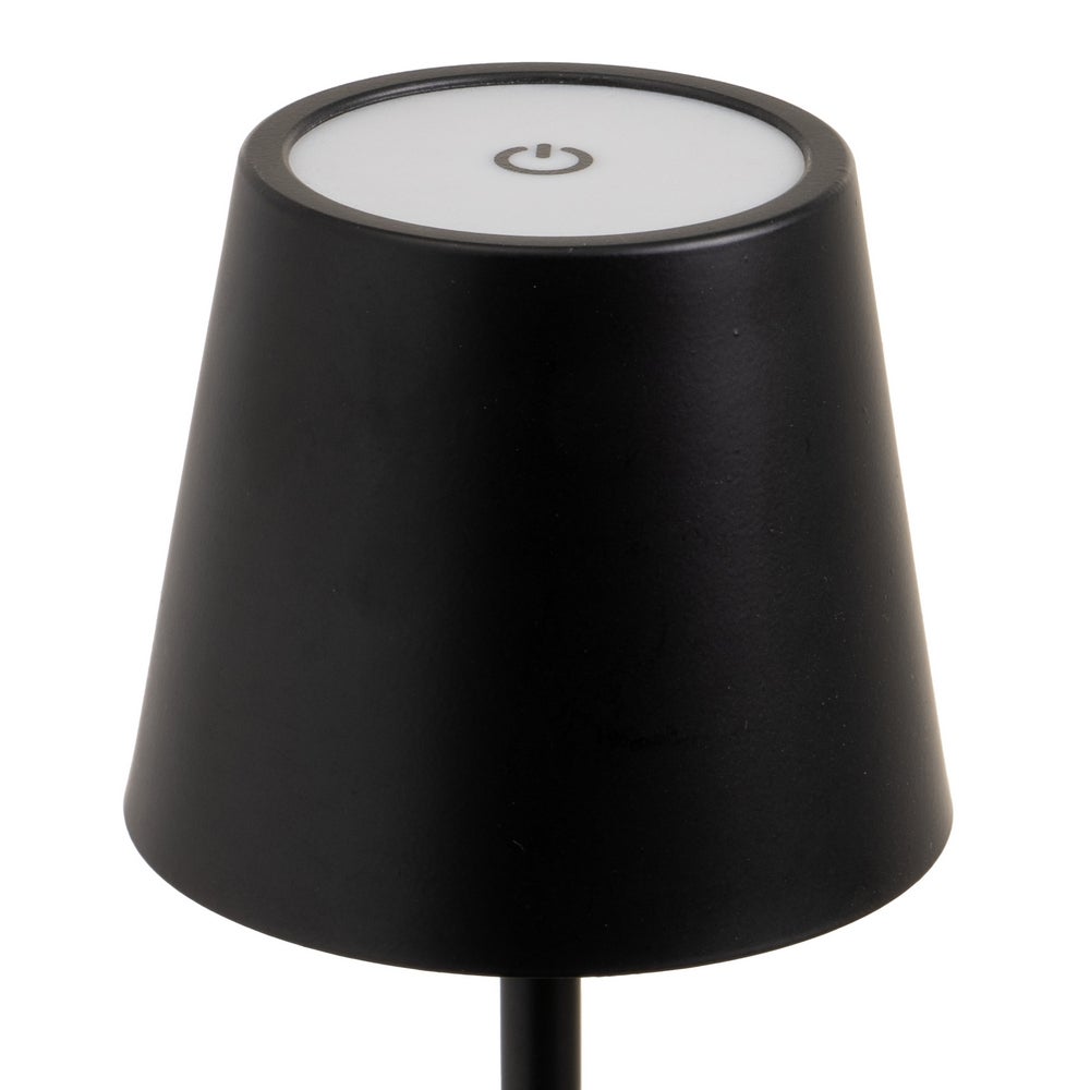 Lámpara LED de metal negro de 37 cm