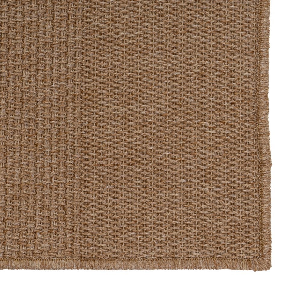 Alfombra Exterior de Polipropileno Beige 80x150 cm