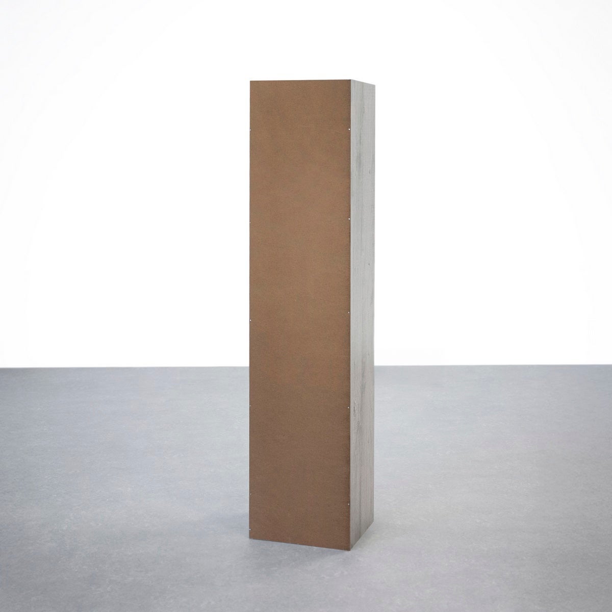 Estantería Cubo 5 estantes de tablero laminado gris de 132x30 cm