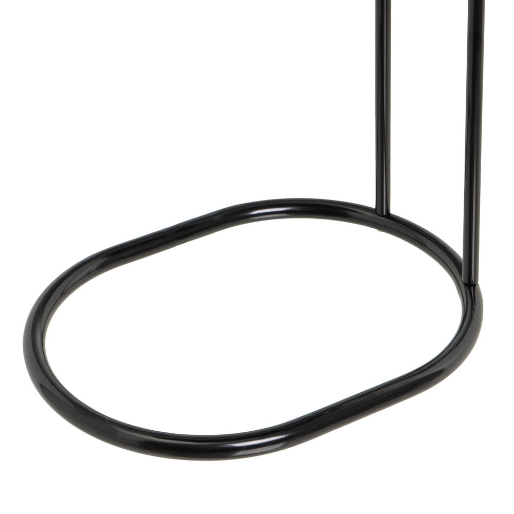 Mesa Auxiliar Lateral Metálica Negra 45x28x49 cm