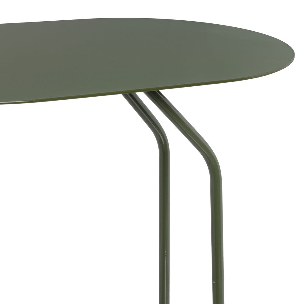 Mesa Auxiliar Lateral Metálica Verde 45x28x49 cm