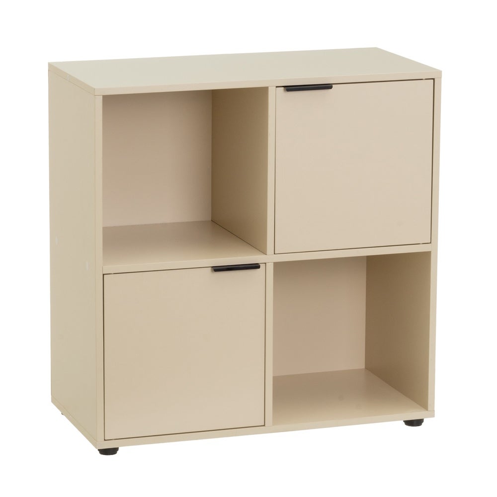 Estanteria Mei con 2 Puertas Beige 60x30x62 cm