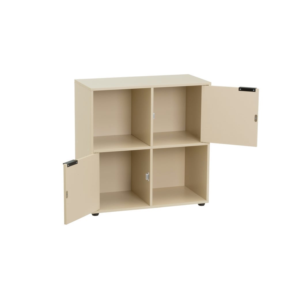 Estanteria Mei con 2 Puertas Beige 60x30x62 cm