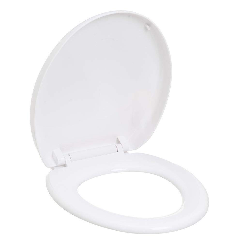 Tapa WC blanco con caída amortiguada y fácil instalación 37x43 cm