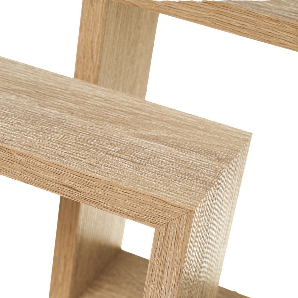 Set de 3 Estantes de Pared Cuadrados Roble Claro 25x25x9 cm