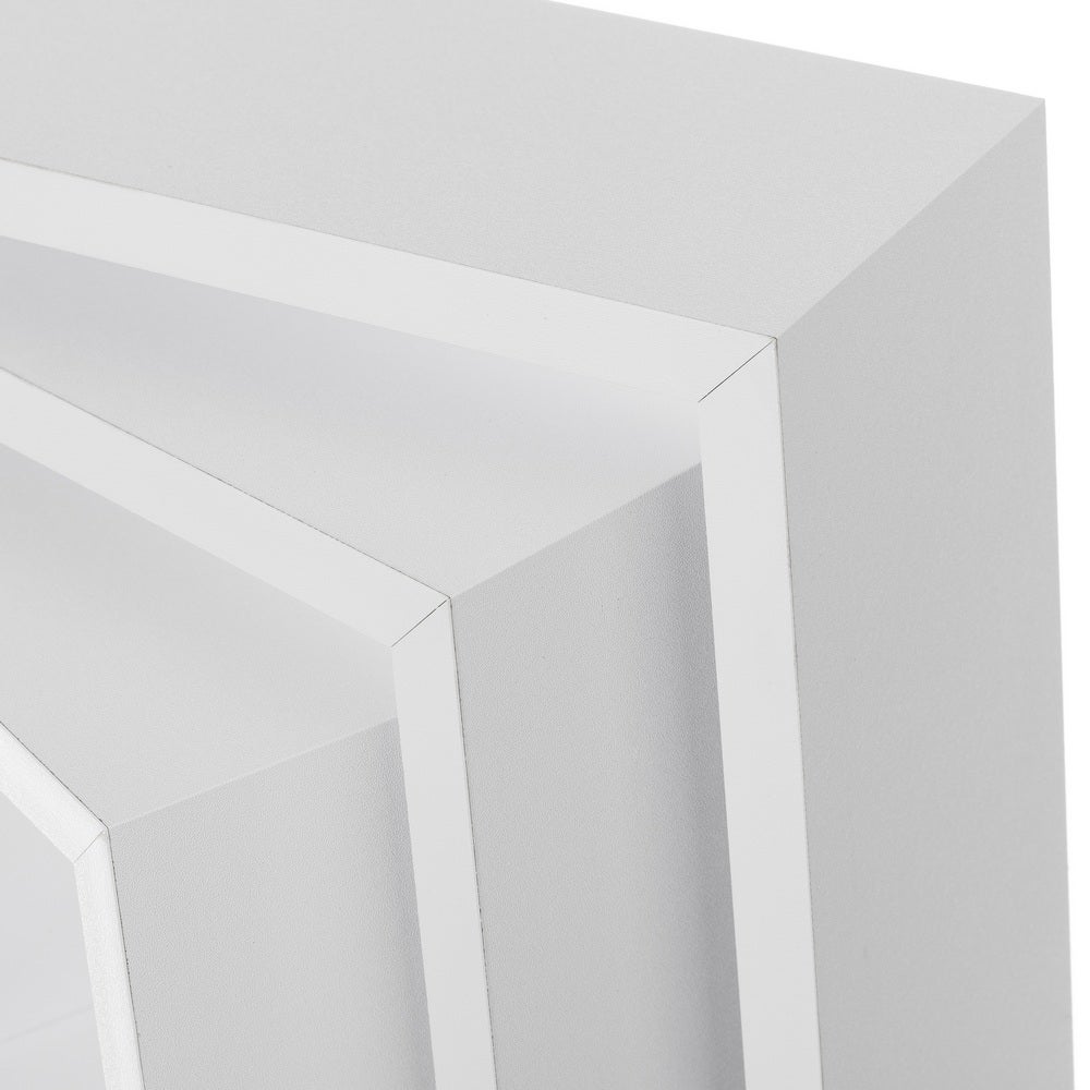 Set de 3 Estantes de Pared Cuadrados Blancos 25x25x9 cm