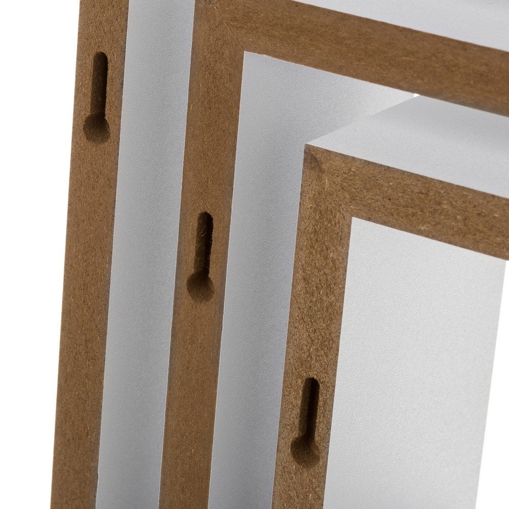 Set de 3 Estantes de Pared Cuadrados Blancos 25x25x9 cm