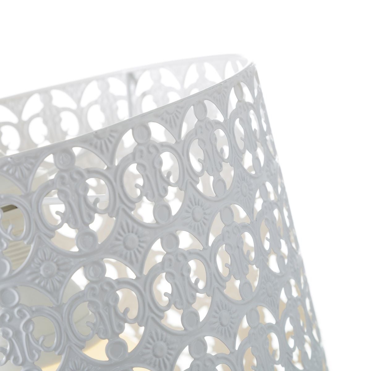Lámpara de techo árabe blanca de metal para decoración Arabia -