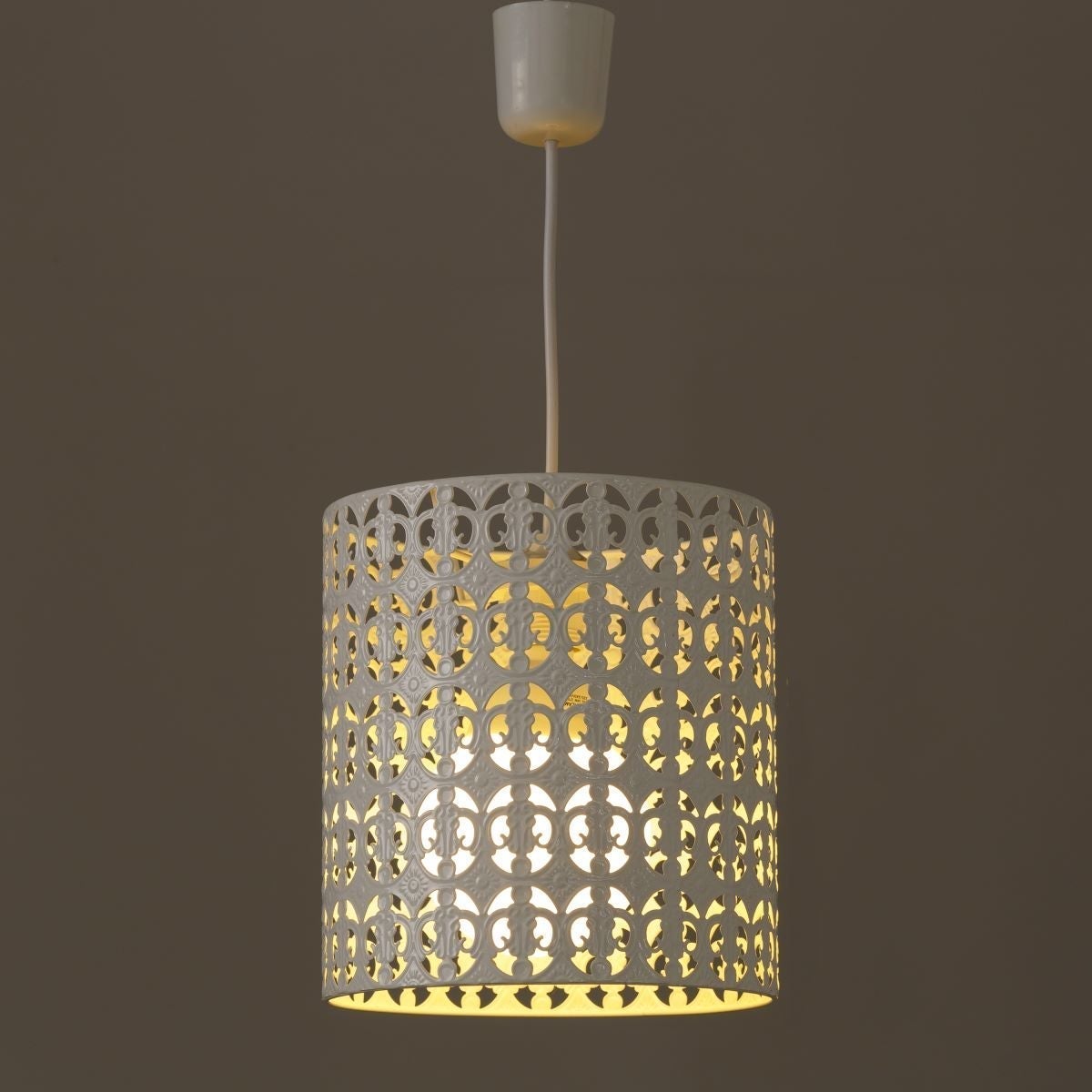 Lámpara de techo árabe blanca de metal para decoración Arabia -