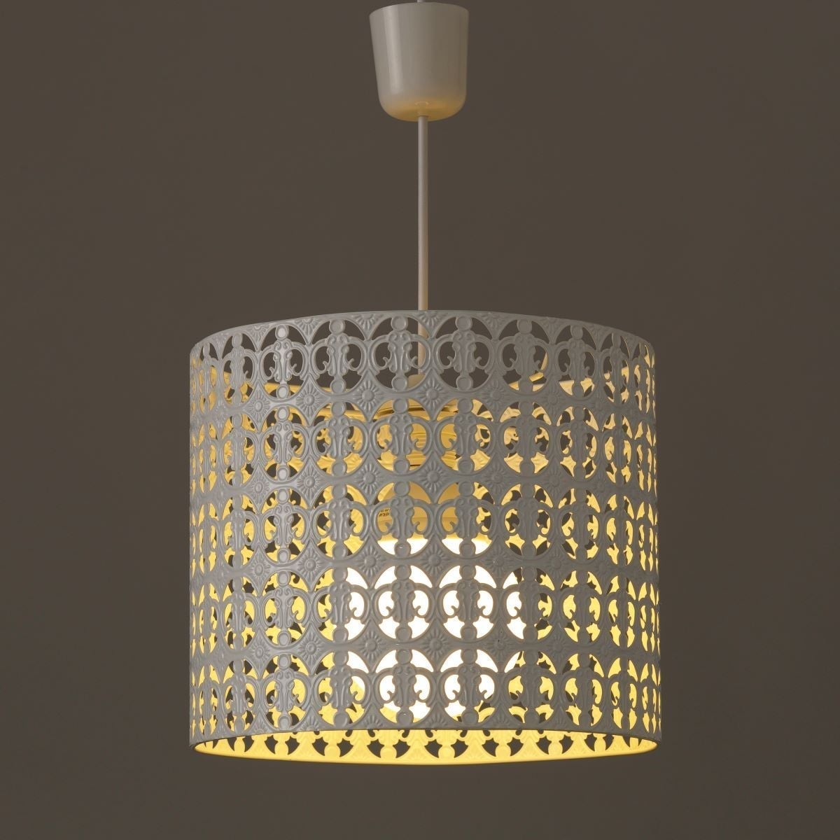 Lámpara de techo árabe blanca de metal para cocina Arabia -