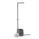 Portarrollos escobillero gris de acero inoxidable de 65x12x16 cm