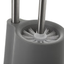 Portarrollos escobillero gris de acero inoxidable de 65x12x16 cm
