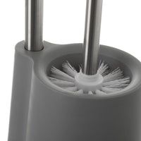 Portarrollos escobillero gris de acero inoxidable de 65x12x16 cm