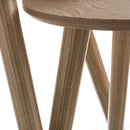 Set de 2 mesitas nido redondas de madera y MDF en tono natural