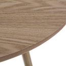 Mesa auxiliar redonda marrón de madera 60x60x51 cm