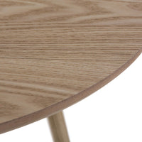 Mesa auxiliar redonda marrón de madera 60x60x51 cm