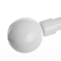 Barra Cortina Extensible Blanca de Metal de 120 a 210 cm
