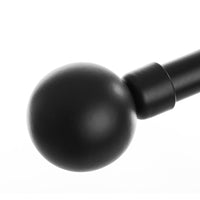 Barra cortina extensible negra de metal de 120 a 210 cm