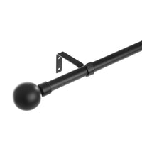 Barra cortina extensible negra de metal de 160 a 300 cm