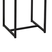 Mesita auxiliar de acero negra de 50x40x40 cm