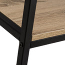 Estantería con 1 cajón y 4 baldas de acero negra de 180x30x60 cm