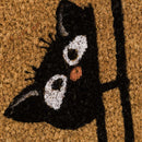 Felpudo antideslizante de fibra de coco natural modelo Gato de 60x40 cm