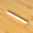 Taburete escalera de 2 alturas de bambú natural de 42x43x47 cm