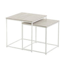 Set de 2 Mesa auxiliares auxiliares nido Urban White