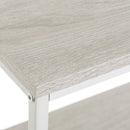 Estantería con 3 baldas de metal y madera blanca de 76x30x60 cm