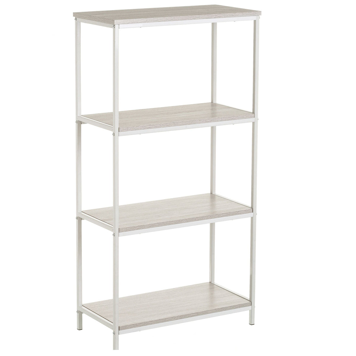 Estantería Urban de metal blanco con 4 baldas blancas de 60x30x116 cm