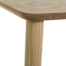 Mesa auxiliar de madera de pino beige de 47x34x40 cm