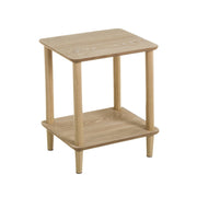 Mesa de apoio em madeira de pinho bege 47x34x40 cm