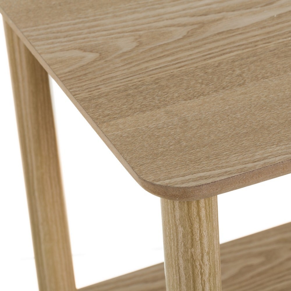 Mesa de centro baja de tablero laminado estilo nórdico color beige