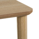Mesa de centro de madera de pino beige de 47x40x80 cm