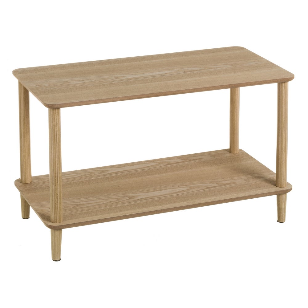 Mesa de centro baja de tablero laminado estilo nórdico color beige