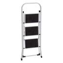 Escalera Plegable 3 Peldaños Antideslizante Color Blanco