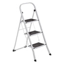Escalera Plegable 3 Peldaños Antideslizante Color Blanco