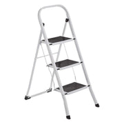 Escalera Plegable 3 Peldaños Antideslizante Color Blanco