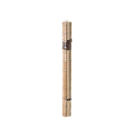Estor enrollable beige de láminas de bambú de 140x180 cm