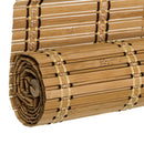 Estor enrollable beige de láminas de bambú de 160x180 cm