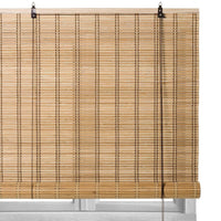 Estor enrollable beige de láminas de bambú de 160x180 cm