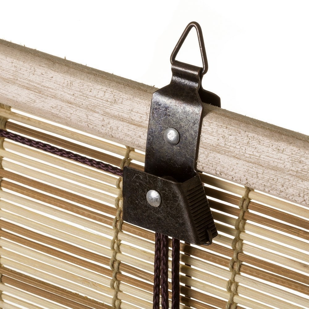 Estor enrollable beige de varillas de bambú de 120x180 cm