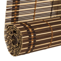 Estor enrollable marrón de varillas de bambú de 120x180 cm