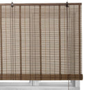 Estor enrollable marrón de varillas de bambú de 140x180 cm