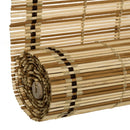 Estor enrollable beige de varillas de bambú de 160x180 cm