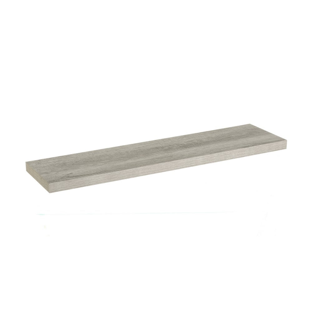 Estante de pared flotante de madera MDF gris de 23x100 cm
