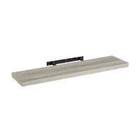 Estante de pared flotante de madera MDF gris de 23x100 cm