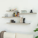 Estante de pared flotante de madera MDF gris de 23x100 cm