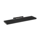 Estante de pared flotante de madera MDF negro de 23x100 cm